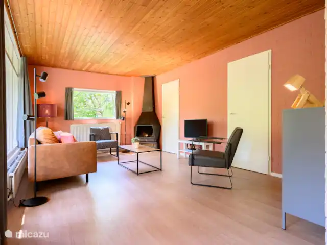 Woonkamer met open haard
